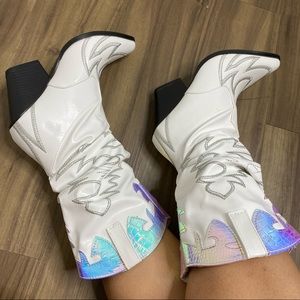 Holographic cowboy boots